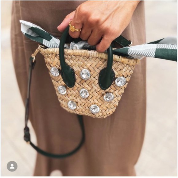 🔥🔥ZARA EMBELLISHED MINI BASKET BAG – Bloggers Favorite 🔥🔥 - Picture 2 of 14